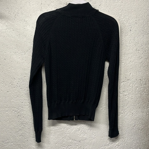 *Ralph Lauren Polo Jeans Cardigan Sweater Zip Navy Blue White Cable Knit Pockets - Picture 5 of 8